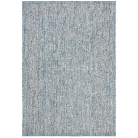 Safavieh 2 ft. x 3 ft. 7 in. Courtyard Rectangle Power Loomed Area Rug Aqua & Grey CY8680-37121-2